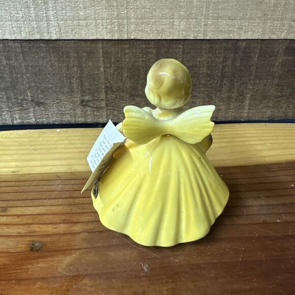 Vtg Josef Originals Birthday Angel Age 8 Yellow Dress with Sun Hat Figurine - Picture 3 of 7